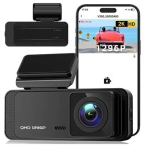 VEEMENT Dash Cam 1296P Front Dashcam, V300 WiFi Dash Camera for Cars with App