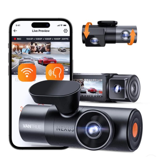 Vantrue N5 4 Channel WiFi 360° All Sides Dash Cam, STARVIS 2